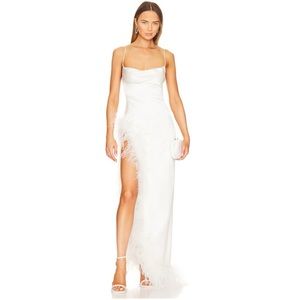 Retrofete white feather dress